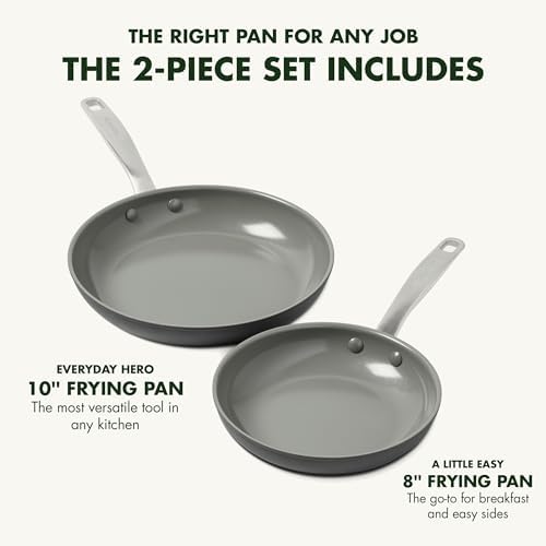 GreenPan Chatham Hard Anodized Healthy Ceramic Nonstick 8" and 10"