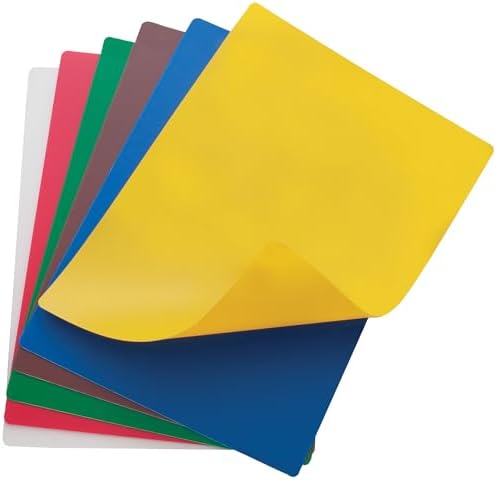 Winco 12" x 18" Flexible Cutting Mats, 6 Colors
