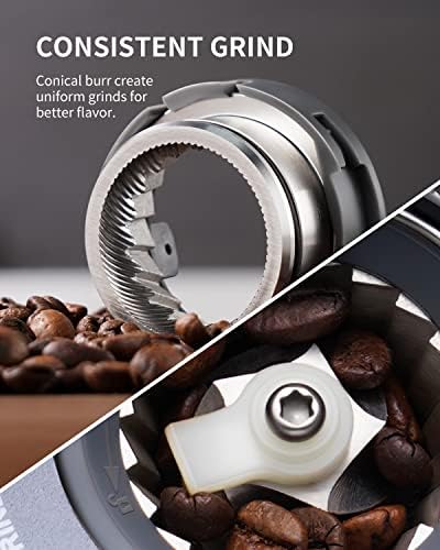 SHARDOR Conical Burr Espresso Coffee Grinder, 51 Settings, Stainless