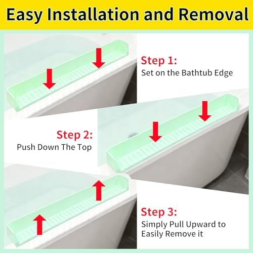 Bathtub Splash Guard for Tub Kids - Silicone Splash Guard with 11