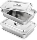 Funnymoom 2 Set Baking Pan with Lids, Stainless Steel