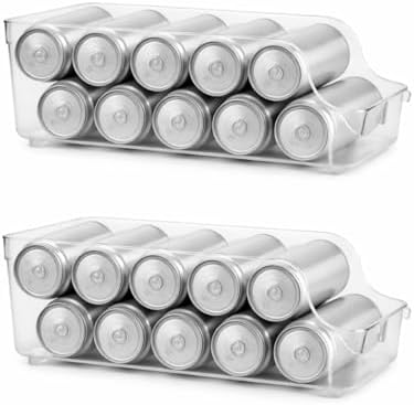 2 Pack Clear Acrylic Soda Can Organizer for Refrigerator