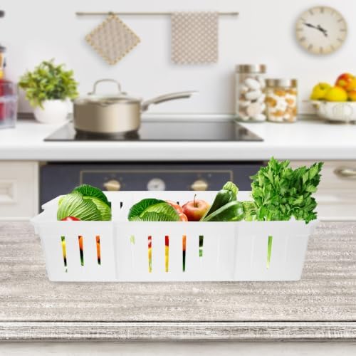 Garneck PP Food Container Lid Organizer Box with Multi Grid Dividers