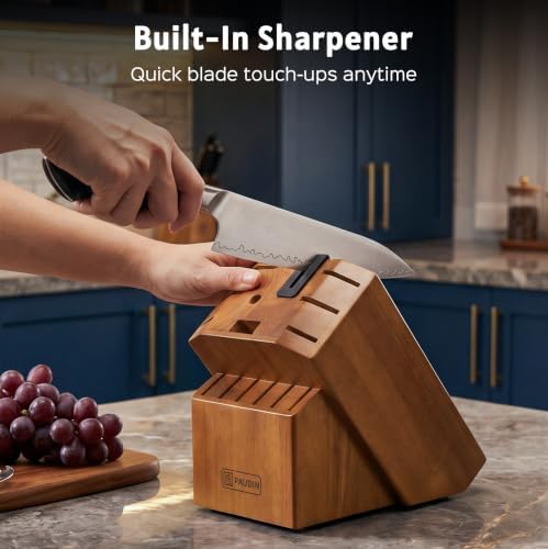 PAUDIN 16-Piece Japanese Knife Block Set