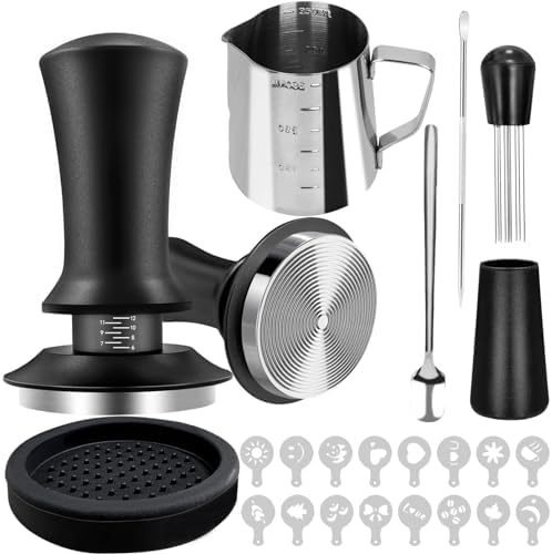 22 PCS Espresso Accessories, 51mm Coffee Espresso Tamper Set, with