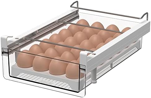 vacane Clear Pull-Out Egg Holder Tray, 28 Eggs