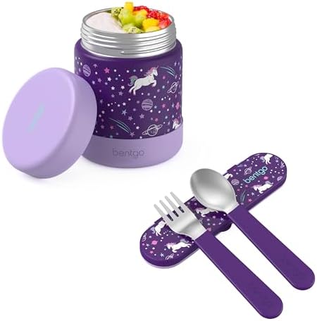 Bentgo Kids Stainless Steel Food Jar and Reusable Stainless Steel