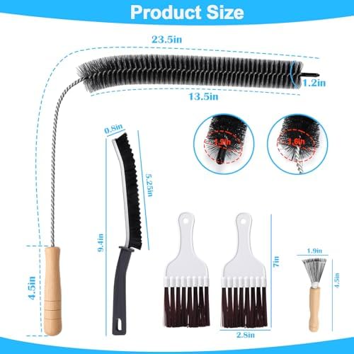 XANGNIER Refrigerator Coil Cleaning Brush Kit, 5-Piece