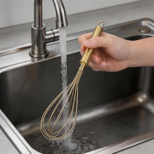 TOYANDONA Stainless Steel Whisk Gold Set of 2-10" 12" Kitchen Egg