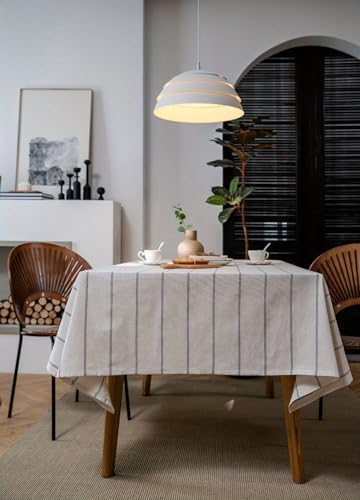 ArtBud Cotton Linen Table Cloths Boho Farmhouse Heavy Fabric Table