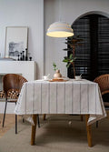 ArtBud Cotton Linen Table Cloths Boho Farmhouse Heavy Fabric Table