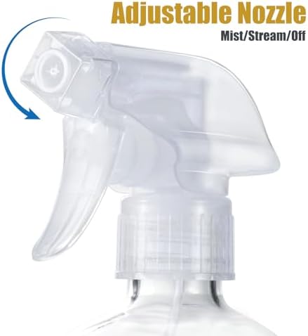 Glass Spray Bottles with Silicone Sleeve, 2 Pack, 16oz