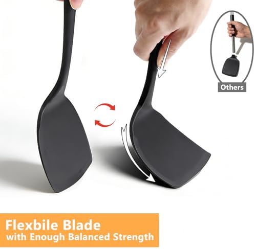 Silicone Spatula Turner Set, 600°F High Heat Resistant Spatulas for