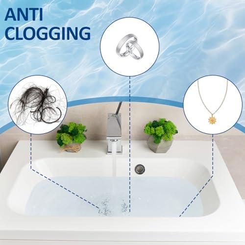 6 Pcs Bathroom Sink Drain Strainer 1.25"/1.5" Drain Hoses 2.6 Inches