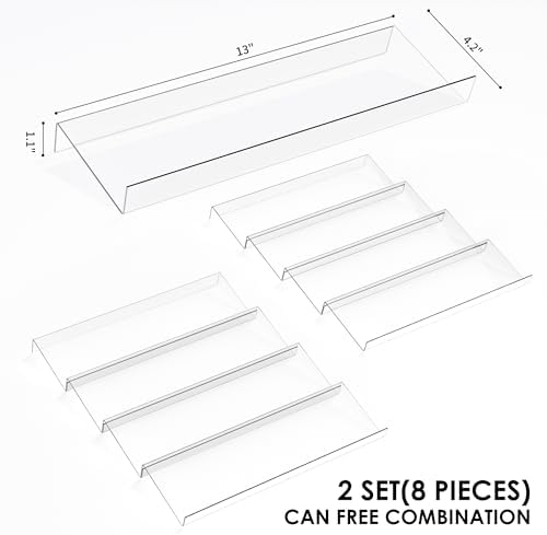 Jadehom Spice Drawer Organizer, 4 Tier Clear Acrylic Expandable From