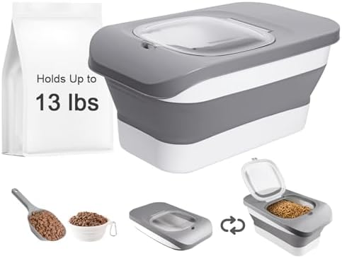 HOYTAMDAR Collapsible Dog Food Storage Containers Set – 13lbs & 28lbs