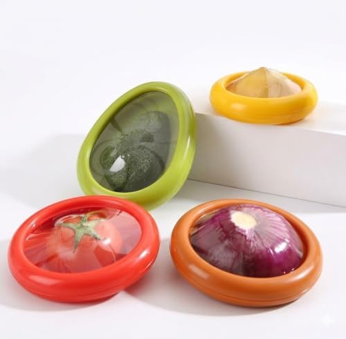 4-Piece Silicone Fruit and Vegetable Containers