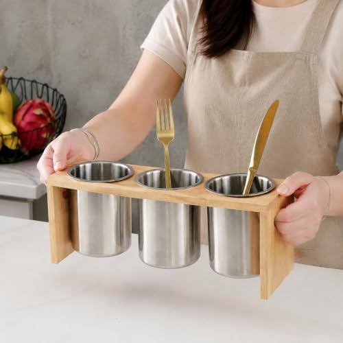 ZOOFOX 3 Pack Stainless Steel Silverware Holder