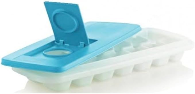Tupperware Fresh & Pure Ice Cube Tray Flexible Silicone Bottom Blue NEW - Image 2