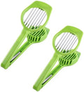2pcs Stainless Steel Egg Slicer Fruit Cutter,Handheld Mushroom Kiwi