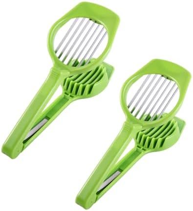 2pcs Stainless Steel Egg Slicer Fruit Cutter,Handheld Mushroom Kiwi