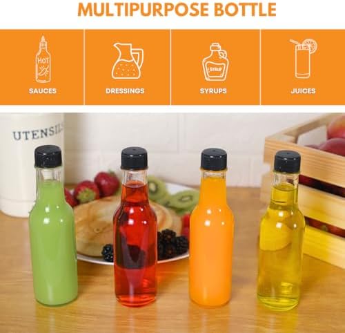 FastRack Woozy Bottle 5 oz (Pack of 12) | Small Hot Sauce Bottles for