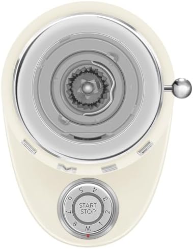 SMEG CGF03 Burr Coffee Grinder, 15 Grind Settings, Cream
