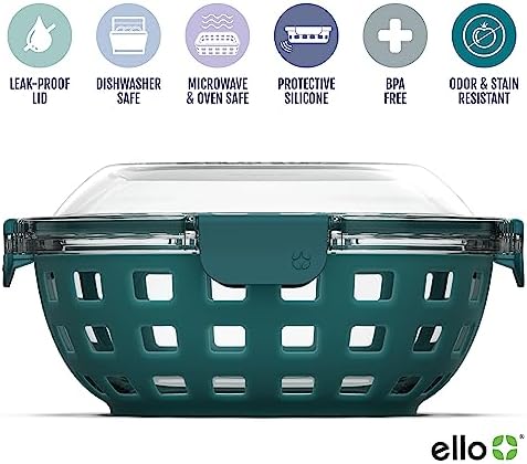 Ello 5-Cup DuraGlass Glass Lunch Bowl with Airtight Lid