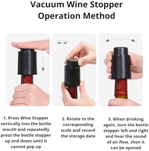 2 PACK Vacuum Wine Stopper with 2 PACK Wine Foil Cutter Tool, Wine