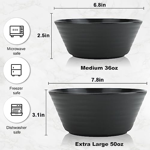 Wrova Wheat Straw Bowls, Plastic Bowls Microwave Safe, Cereal Bowls