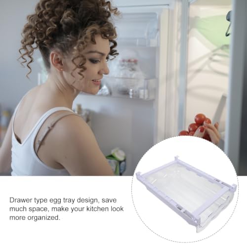 Plastic Refrigerator Egg Holder Drawer Tray for Kitchen Organization
