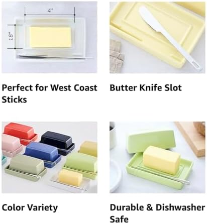 ZERO JAPAN Compact Butter Dish for Countertop, Fits West Coast Butter
