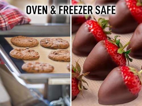 Zulay Kitchen Silicone Baking Mat Sheet Set (3 sizes) - Reusable