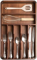 KitchenEdge Acacia Silverware and Utensil Organizer, 10.5 Inch