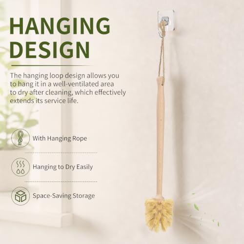 2-in-1 Wood Bottle Brush & Stainless Steel Straw Cleaning Brush