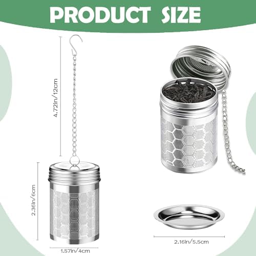 2 Pack Stainless Steel Tea Infusers, Extra Fine Mesh Strainers with