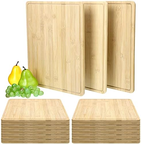 Eaasty 10 Pieces Bamboo Cutting Boards Set Bamboo Chopping Board Bulk
