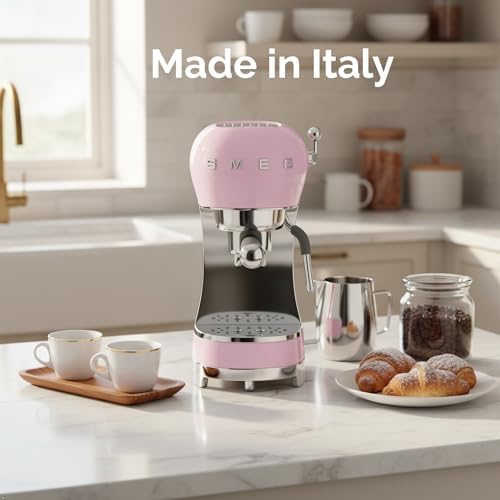 Smeg Manual Espresso Machine, Pink