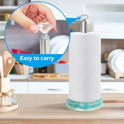 FONMY Acrylic Paper Towel Holder, Blue