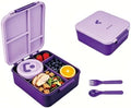Bento Lunch Box for Kids with 10 oz Insulated Food Jar,Purple