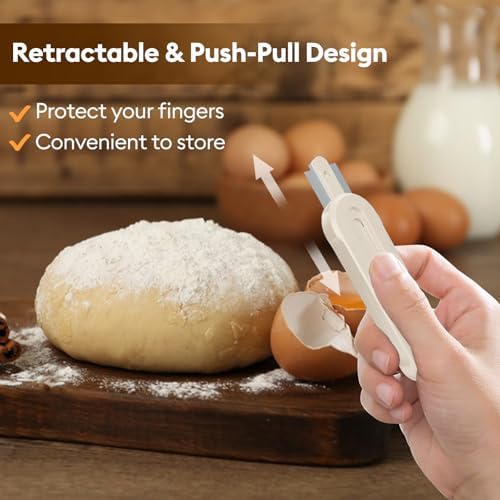MOJOHAND Bread Lame Dough Scoring Tool, Retractable Blade, Off-White