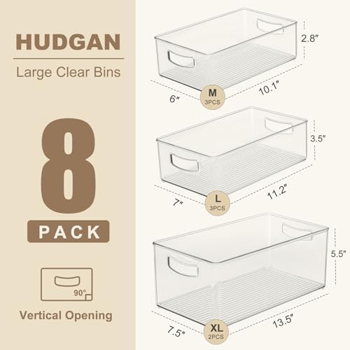 Hudgan 8 Pack Freezer Organizer Bins