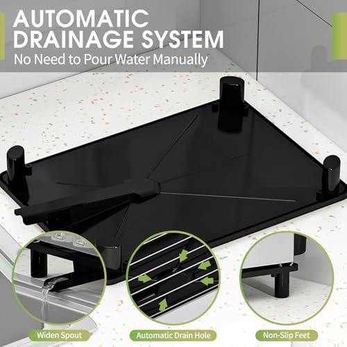 Large 304 Stainless Steel Dish Drying Rack, Black