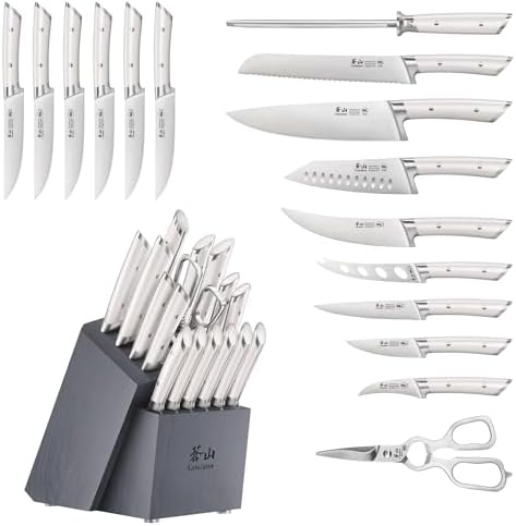 Cangshan OLYMPUS 17-Piece Knife Block Set, Gray Wood