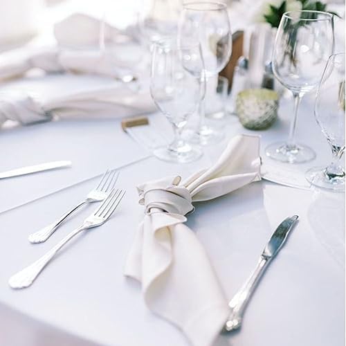 FINDYOU 10 Pack White Table Cloth Rectangle Table 60 x 102 Inch