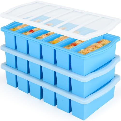 Silicone Freezer Molds with Lids, 1/2 Cup Soup Freezer Container