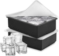 Silicone Ice Cube Tray with Lid, 2 Pack Ice Cube Trays for Freezer