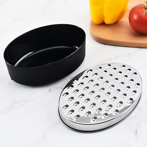 Stainless Steel Cheese Grater with Airtight Storage Container - Box