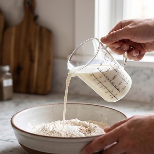 18 oz/500ml Glass Measuring Cup,OLULU 2 Cup Liquid Measuring Cup with