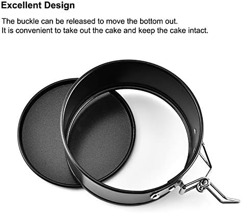 Tellshun 5 Pack Springform Pan 4 Inch Mini Baking Mold 9 Inch Round